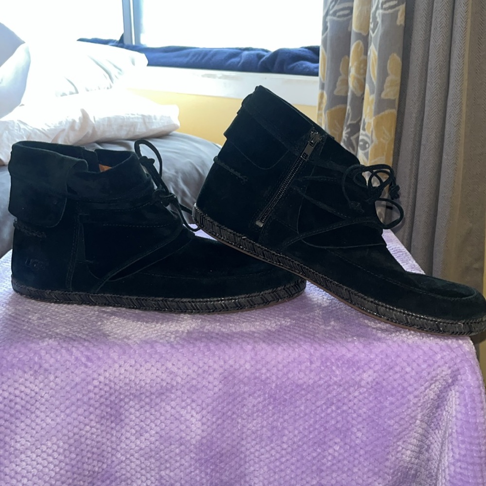 UGG Black Ankle Boots - Picture 2 of 8
